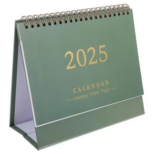 Produktbild: STOBOK Monatskalender 2024–2025 Von Juli 2024 Bis Dezember 2025 Stehend Umklappbarer Tischkalender Ästhetischer Mini-Monatskalender 2024–2025 (Grün)