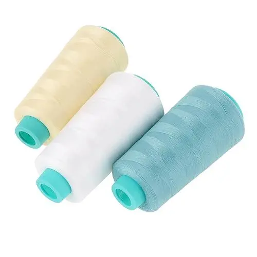 Produktbild: STOBOK 3stücke Polyester-nähgarn Weiß Blau Und Gelb Strapazierfähige Nähfäden Für Kleidung Hosen Und -projekte Hochfeste Glatte Und Verschleißfeste Qualität