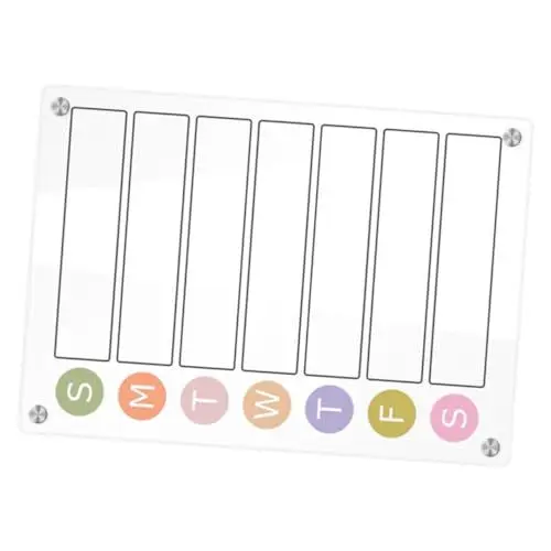 Produktbild: STOBOK To-do-liste Kühlschranktafel Magnetische Planertafel Acryl Wochenplaner Leicht Zu Löschender Nachrichtenblock