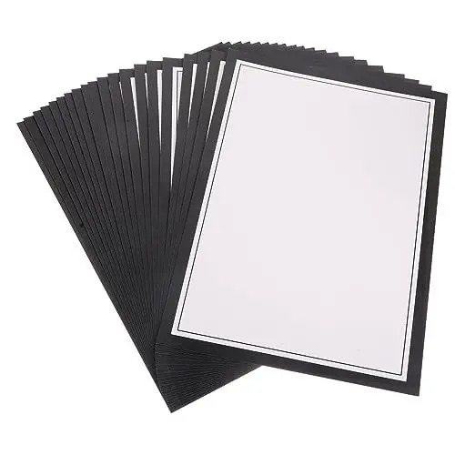 Produktbild: STOBOK 20er-pack Kartonblätter 230 G Dicke Zum Zeichnen Malen Grußkarten Schwarz