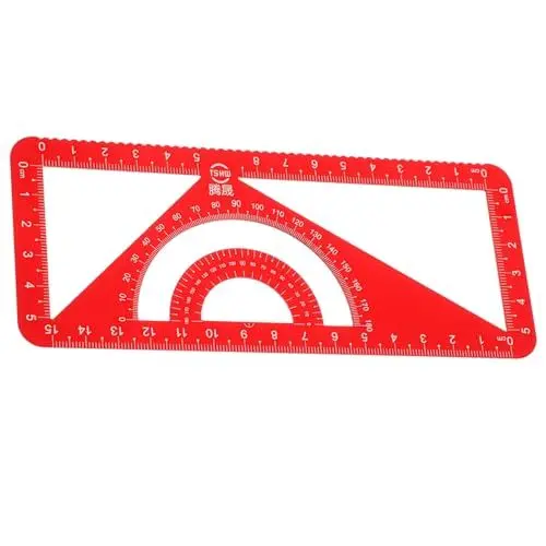 Produktbild: STOBOK Satz Lineal aus Metall Lineal Metall Tischler-Layout-Tool dreikantlineal dreieckiges lineal klarer Herrscher werkzeug Schulsachen Mehrzweck Messlineal Zentimeter Lineal einstellen