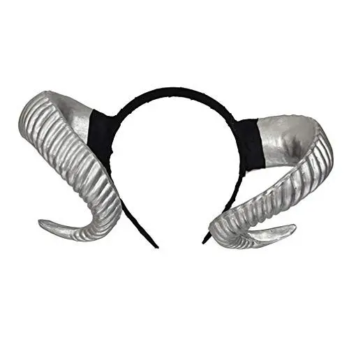 Produktbild: STOBOK Schaf Horn Stirnband Teufel Dämon Hörner Stirnband für Halloween Kostüm Cosplay Foto Requisiten (Silber)