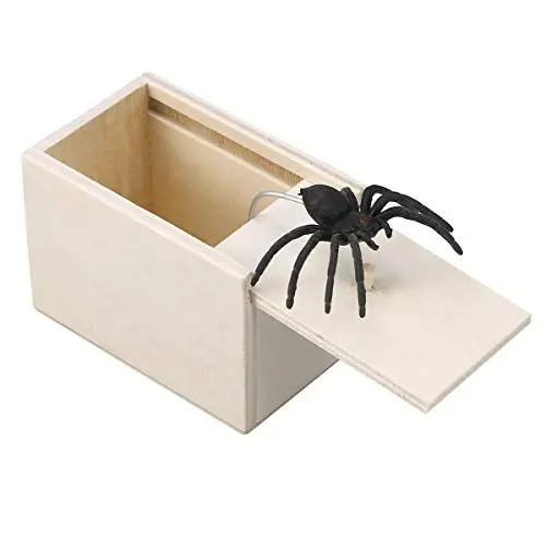 Produktbild: STOBOK Spinne Überraschung Streich Holz Angst Box Witz Spielzeug Narren Day Box für Erwachsene Kinder (White Board, Spinne)