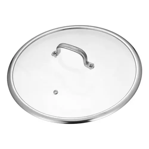 Produktbild: STOBOK Topfdeckel Aus Edelstahl mit Griff 33 3 Cm für Ölspritzer und Fliegende Pfannen