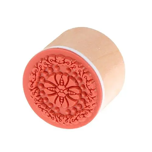 Produktbild: STOBOK Weihnachts-Kreisstempel Unterschriftenstempel Diy-Bastelstempel Holzdekor Scrapbook-Verzierungen Weihnachtsdekoration Quadratische Formstempel Holzstempel Holzstempel