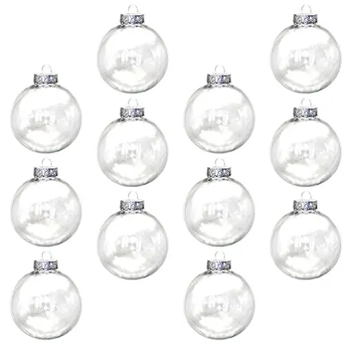Produktbild: STOBOK Weihnachtskugeln 10cm Transparente Befüllbare Christbaumkugeln DIY Basteln 20 Stücke Weihnachten Christbaumschmuck Weihnachtsschmuck Christbaumanhänger Weihnachtszubehör