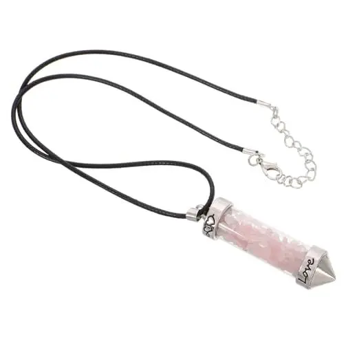 Produktbild: STOBOK Halskette mit Aus Naturstein mit Opal Sechseckiger Wunschflasche Kristallschmuck für Kristallhalskette