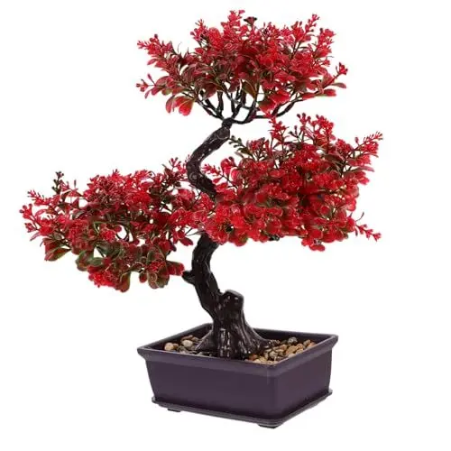 Produktbild: STOBOK Künstliche Bonsai Pflanze Deko Fake Pflanzen Im Topf Tisch Deko Für Wohnzimmer Büro Badezimmer Und Balkon Realistische Nachbildung Für Stilvolle Inneneinrichtung