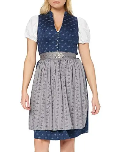 Produktbild: Stockerpoint Damen Amalie2 Midi Midi Dirndl, dunkelblau grau, 38