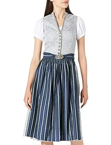 Produktbild: Stockerpoint Damen Dirndl Leonie Kleid, grau-blau, 42