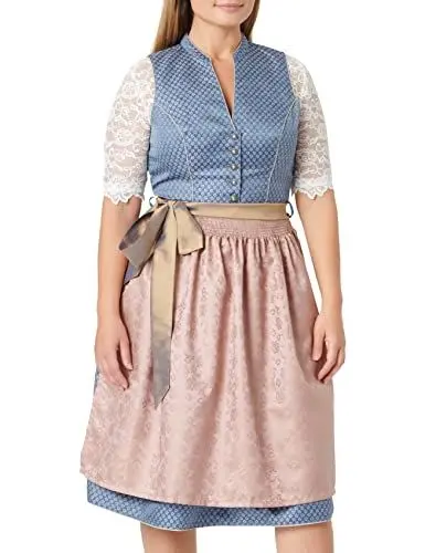 Produktbild: Stockerpoint Damen Dirndl Melinda Kleid für besondere Anlässe, blau-Taupe, 44