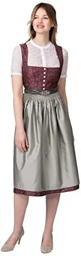 Produktbild: Stockerpoint Damen Leonora Midi Dirndl, Bordeaux, 34