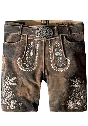 Produktbild: Stockerpoint Herren Almbräu Trachtenlederhose, Sepia raw Nature, 48