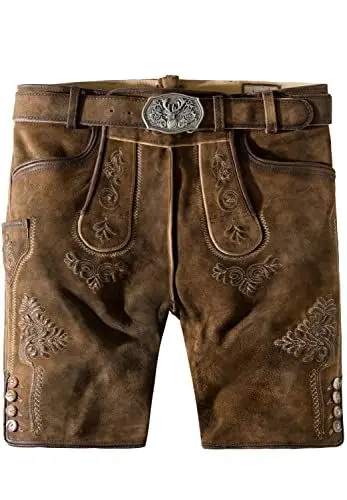 Produktbild: Stockerpoint Herren Bertl Trachtenlederhose, Stein geäscht Natur, 48