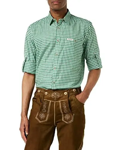 Produktbild: Stockerpoint Campos3 Herren Trachtenhemd, Schilf, 3XL
