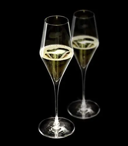 Produktbild: Stölzle Lausitz Champagnergläser Highlight 290ml mit leuchtendem Stiel I Champagnerkelche 2er Set bruchsicher I Schaumweingläser 2 Stk spülmaschinenfest I Edle Kristallgläser wie mundgeblasen
