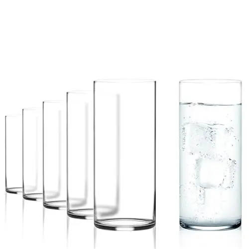 Produktbild: Stölzle Lausitz Kyoto Bar Wassergläser 6er-Set I 400ml Allroundgläser ideal für Wasser, Saft oder Cocktails I spülmaschinengeeignete Saftgläser aus Kristallglas I Moderne, schlichte Universalgläser