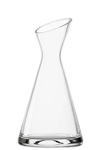 Produktbild: Stölzle Lausitz Schräghalskaraffe aus der One For All Kollektion, Fassungsvermögen: 0,35 Liter, mundgeblasen, spülmaschinentauglich, Maße: Höhe: 21 cm, Außendurchmesser: 9,8 cm, 4120063