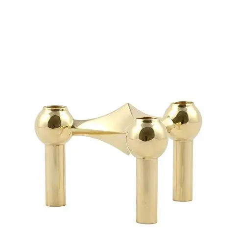 Produktbild: Stoff Nagel Kerzenhalter Messing 6,5 x 10,2 cm