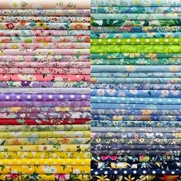 Produktbild: Stoffe zum Nähen Baumwolle ： 50 Stück 20 x 20 cm Patchwork Stoffe Paket，Stoff für mundschutzmasken， Stoff-Quadrate & Quiltingstoffe für Patchwork Handgemachten