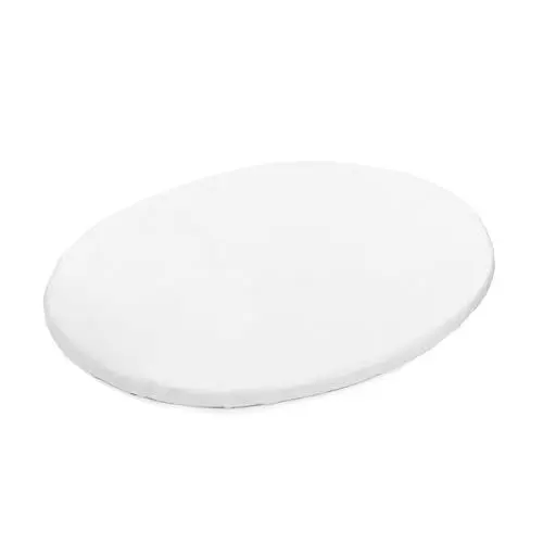 Produktbild: Stokke Sleepi Mini Spannbettlaken, White – Weiches Laken für süße Träume - Perfekt für die ovale Sleepi Mini Matratze – Sicher, stylish & waschbar – 100% feiner Baumwoll-Perkal