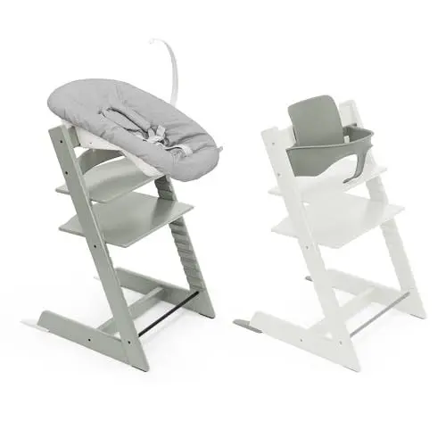 Produktbild: Stokke Tripp Trapp Hochstuhl, Glacier Green (inklusive Stuhl & Baby Set2) mit Newborn Set - Sicheres, verstellbares, ergonomisches Design