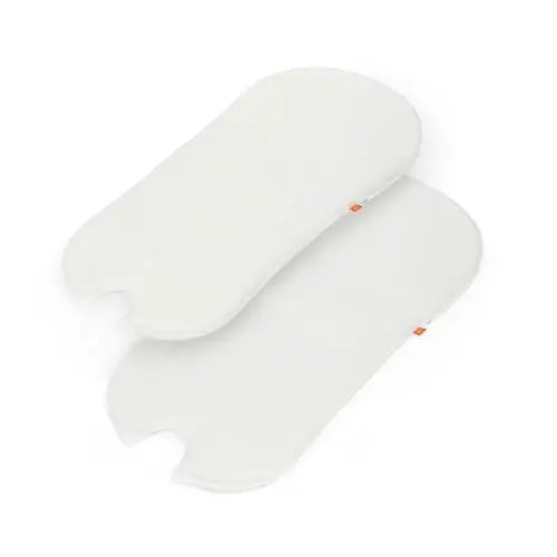 Produktbild: Stokke Xplory Babywanne Spannbettlaken, White - Doppelpackung - 100% Baumwolle & Maschinenwaschbar - Kompatibel mit Stokke Xplory Babyschalen bis V5