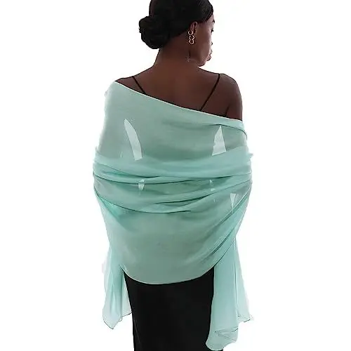 Produktbild: Stola Turkis Festlich für Abendkleid Damen Schals Tücher Sommer Dünn Schaltuch Pashmina
