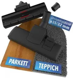 Produktbild: STONE REEF Premium Staubsaugerdüse für Rohre von 32-35 mm, Staubsauger Aufsatz, Staubsauger Bürste, Staubsaugerbürste Universal, kompatibel mit Staubsauger Kärcher, Siemens, Bosch etc.