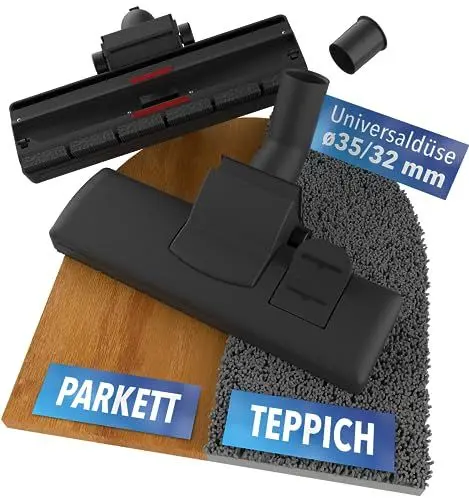 Produktbild: STONE REEF Premium Staubsaugerdüse für Rohre von 32-35 mm, Staubsauger Aufsatz, Staubsauger Bürste, Staubsaugerbürste Universal, kompatibel mit Staubsauger Kärcher, Siemens, Bosch etc.