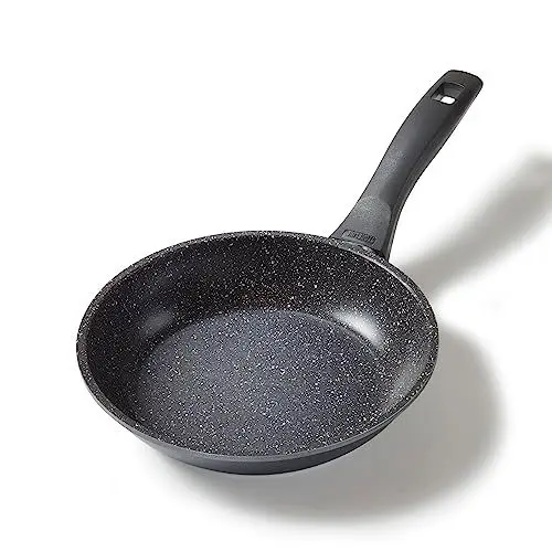 Produktbild: STONELINE Bratpfanne 20cm, Pfanne Induktion geeignet, Pfanne mit echten Steinpartikeln beschichtet, Brat- & Universalpfannen aus Aluguss, Kleine Pfanne