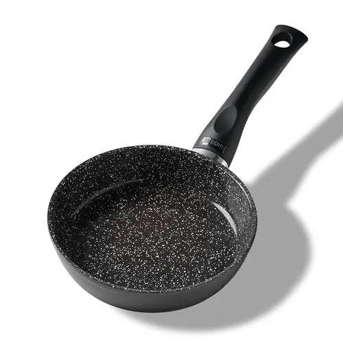 Produktbild: STONELINE Ceramic Bratpfanne 16 cm Keramikpfanne Induktion Antihaft Pfanne Keramikbeschichtung mit echten Steinpartikeln, Pfanne PFAS-frei, Für alle Herdarten, Backofengeeignet