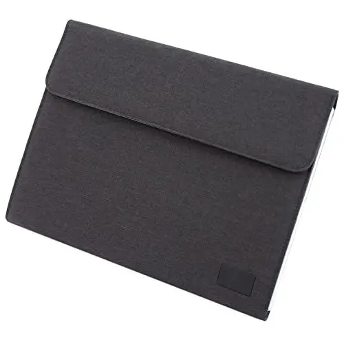 Produktbild: Stop Ocean Plastic 46223 RPET Fächermappe BALI, Organizer A4 mit 13 Fächern, Meetingmappe aus PET Nylon und Leder, Schreibmappe, Mappe mit Notizblock, Dokumentenmappe ca. 36,5 x 29 x 4 cm, Anthrazit