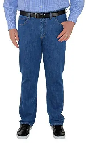 Produktbild: STORMSRIVER Jeans Herren 5-Pocket Jeanshose mit Dehnbund „Maxim“ Stretch Regular FIT in Großen Größen 60 – 72 & 30 – 36 Übergrößen Untersetzte Größen Kurzgrößen Big Size Fashion (35, Blue Stone)