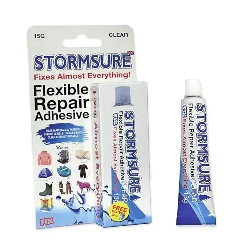 Produktbild: Stormsure Flexibler Reparaturkleber 15g Tube – Schwerlast-Wasserdichter Kleber, Allzweck, Extrem Langlebig, Hohe Festigkeit & Temperaturbeständig