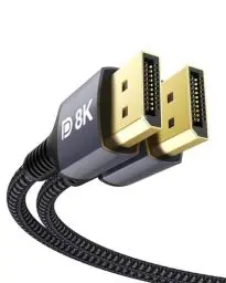Produktbild: Stouchi DisplayPort Kabel 1.4 240Hz 3M/10FT DP1.4 Unterstützung 8K@60Hz 4K@60Hz/ 144Hz/120Hz 5K@60Hz/120Hz 2K@165Hz/240Hz FreeSync G-Sync 32,4 Gbit/s HDR10 Display Port kabel für Gaming Monitor
