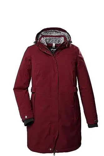 Produktbild: STOY Damen Funktionsjacke mit abzippbarer Kapuze - Große Größen STW 11 WMN PRK, weinrot, 52, 39797-000