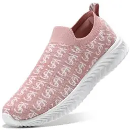 Produktbild: STQ Damen Slip on Sneaker Slip On Turnschuhe Atmungsaktiv Outdoor Leichte Walkingschuhe Dunkles Rosa 41 EU