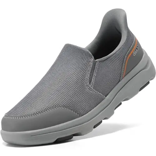 Produktbild: STQ Herren Sneaker Komfort Orthopädische Schuhe Slip on Turnschuhe Freizeitschuhe Marineblau 43 EU / 9.5 US