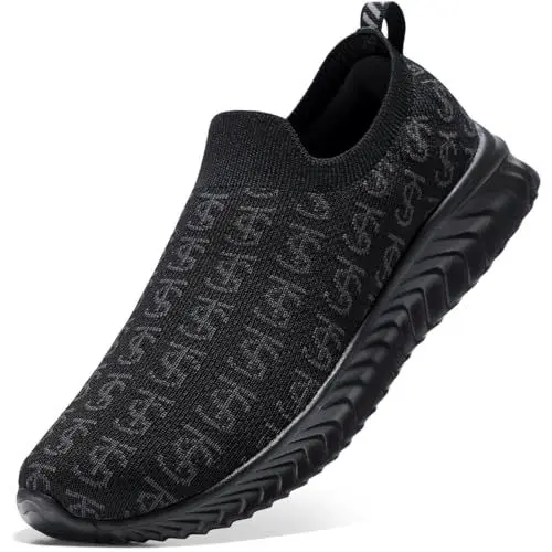 Produktbild: STQ Sneaker Damen Slip On Memory Foam Schuhe Bequeme Leichte Atmungsaktiv Freizeitschuhe Schwarz Onyx 39 EU