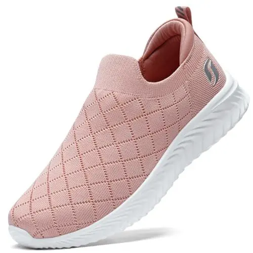 Produktbild: STQ Sneakers Damens Slip on Schuhe Mesh Atmungsaktiv Turnschuhe Memory Foam Bequeme Schlupfschuhe 36 EU