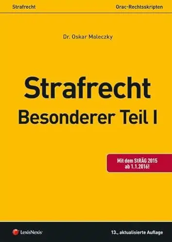 Produktbild: Strafrecht - Besonderer Teil I (Skripten)