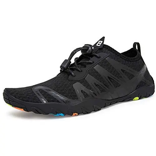 Produktbild: Strandschuhe Damen Herren Wasserschuhe Badeschuhe Unisex Atmungsaktiv Leicht Barfußschuhe rutschfeste für Schwimmen Tauchen (S901 Schwarz, 43EU)