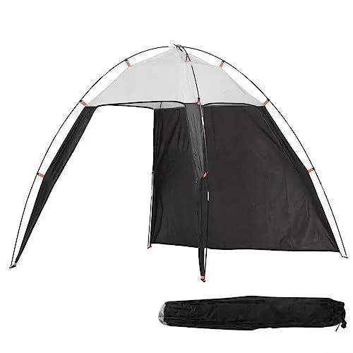 Produktbild: Strandzelt, 230 x 210 x 160 cm, tragbares Zelt mit UV-Schutz, Transporttasche, und 4 Angeln Camping Bodennägel(gris)