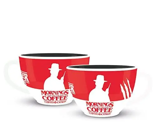 Produktbild: Stranger Things Tasse groß (Coffee and Contemplation Design) 325ml Cappucinotasse Keramik - Offizielles Lizenzprodukt