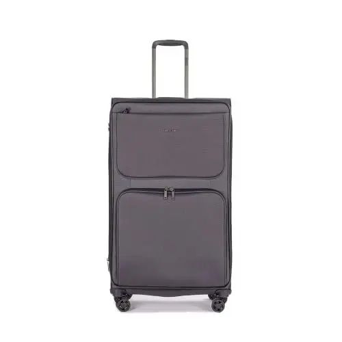 Produktbild: Stratic Bendigo Light + Koffer Weichschale Reisekoffer Trolley Rollkoffer groß, TSA Kofferschloss, 4 Rollen, Erweiterbar, Größe L, Schwarz