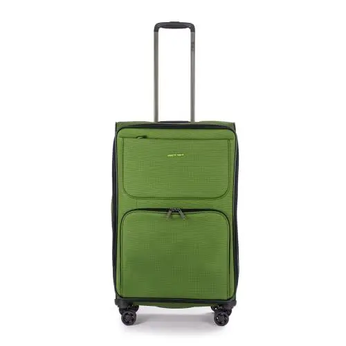 Produktbild: Stratic Bendigo Light + Koffer Weichschale Reisekoffer Trolley Rollkoffer mittelgroß, TSA Kofferschloss, 4 Rollen, Erweiterbar, Größe M, Grün