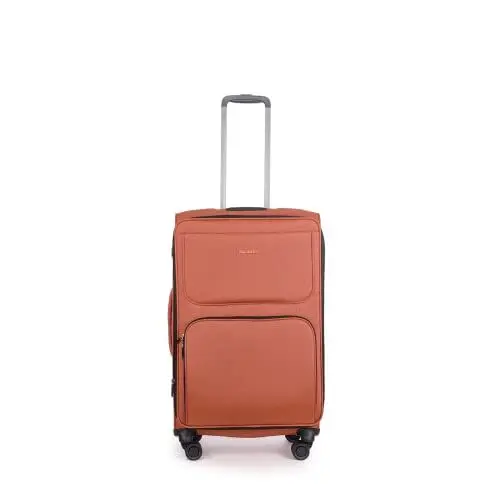 Produktbild: Stratic Bendigo Light + Koffer Weichschale Reisekoffer Trolley Rollkoffer mittelgroß, TSA Kofferschloss, 4 Rollen, Erweiterbar, Größe M, Rosso Clay