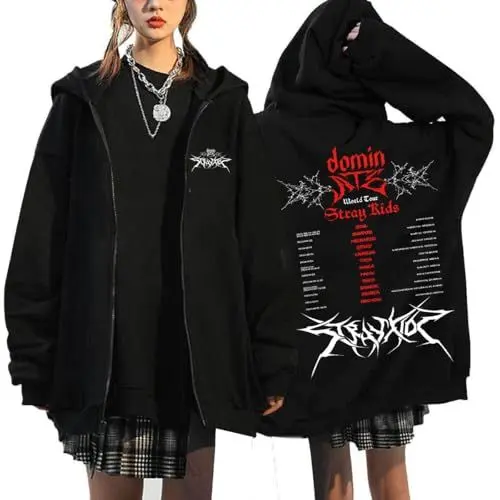Produktbild: Stray Kids Kapuzenpullover mit Reißverschluss Domin ATE Sport Pullover BangChan Lee Wissen Changbin Hyunjin Han Felix Seungmin I.N Mode Lose Sweatshirt Tops