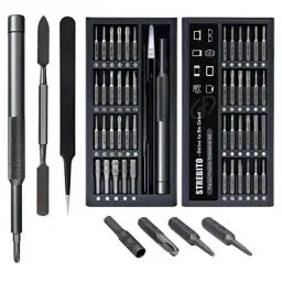 Produktbild: STREBITO Micro Schraubendreher Set 50 in 1 Präzisionsschraubendreher Set, Elektronik Werkzeugsatz Schraubendreher Set - Computer, iPhone, Macbook, PS4, PS5, Controller Reparaturset, S2 Multi Bit